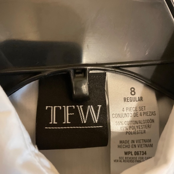 TFW Toddler Boys Dress Up Black Red, Size 8, Tie Vest, Slacks, Shirt, 4-Piece - Picture 3 of 5